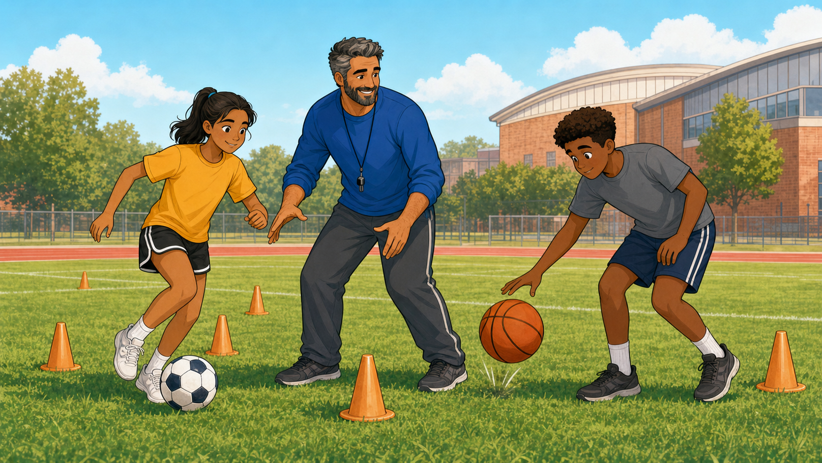 Train. illustrated through youth sports coaching